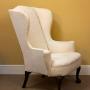 19thc. Walnut Wing Armchair 