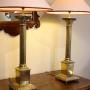 A Pair of Mid 20thc. Brass Lamps