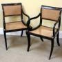 A Pair of Regency Caned Armchairs