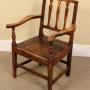 Early 19thc. Elm & Ash Country Urn Back Armchair