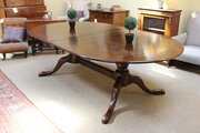 Handmade Oak Twin Pillar “D” End Dining Table