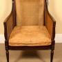 Late 19thc Mahogany Bergere Chair 