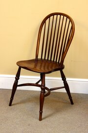 Set Of Six Early 20thc. Ash & Elm Windsor Chairs