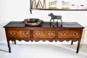 18th Century Oak 3-Drawer Dresser V519