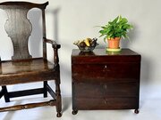 19th Century Small Mahogany Campaign Chest 