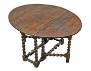 Antique 18th Century Oak Drop-Leaf Dining Table