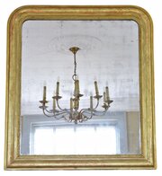 Antique 19th Century Large Gilt Overmantel Mirror