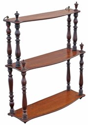 Antique 19th Century Mahogany Wall Bookcase 