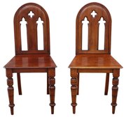 Antique 19th Century Pair Of Mahogany Chairs