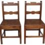 Antique 19th Century Pair of Oak Chairs 