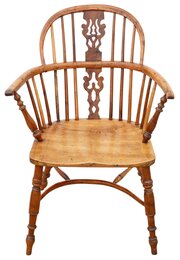 Antique 19th Century Yew & Elm Windsor Arm Chair