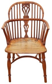 Antique 19th Century Yew & Elm Windsor Chair