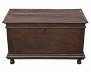  Antique Large 18th Century European Oak Coffer