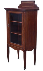 Antique Quality Edwardian c1910 Inlaid Bookcase