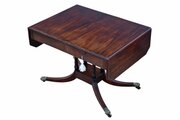  Antique Regency Mahogany Pedestal Sofa Table