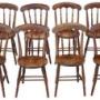Antique Set of 8 Victorian Kitchen Dining chairs