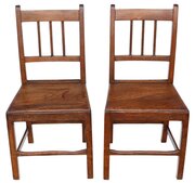 Antique C.1800 Pair Of Elm Chairs – Fine Quality 