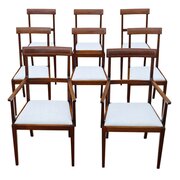  Antique C.1905 Set Of 8 Edwardian Dining Chairs
