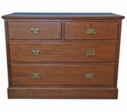 Antique C.1910 Art Nouveau Chest Of Drawers