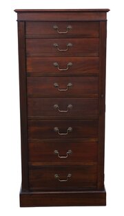 Antique C.1915 Wellington Chest Of 8 Drawers