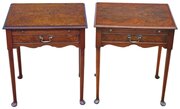 Fine Vintage Mid-Century Burr Walnut Side Tables