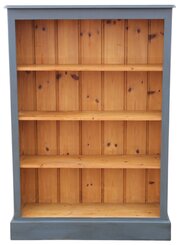 Large Vintage Blue/Grey Painted Bookcase