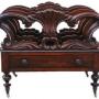 Regency C1825 rosewood Canterbury magazine rack 