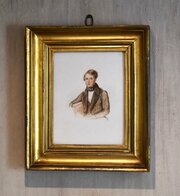 A Fine Watercolour Portrait Of A Gentleman