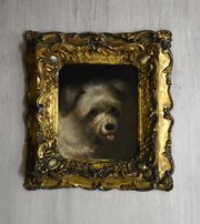 Dog Portrait Oil Painting By Martin Theodore Ward 