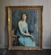 Large Portrait Oil Painting By Matilda Mulvey