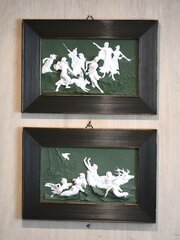 Pair Of Dresden Art Nouveau Plaques