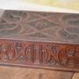 Victorian Gothic Revival carved oak table box