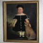 Victorian Folk-art Portrait Of A Child And Dog