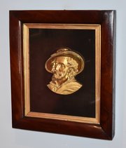 Victorian Gilt Bronze Profile Of Rubens