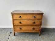 1940s Small Georgian Style Oak Chest Of Drawers