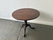 Antique  Oak Tilt Top Tripod Side Table