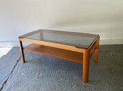 Mid-Century Smoked Glass Coffee Table By Myer
