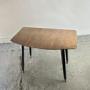 Petite Vintage Side Table With Brass Ferrules 