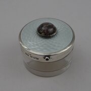 Antique English Enamel And Silver Lidded Jar - 1912