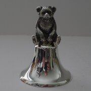 Antique English Figural Table Bell - Teddy Bear 