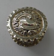 Antique English Solid / Sterling Pill Box - 1901