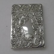 Antique English Sterling Silver Card Case - 1899