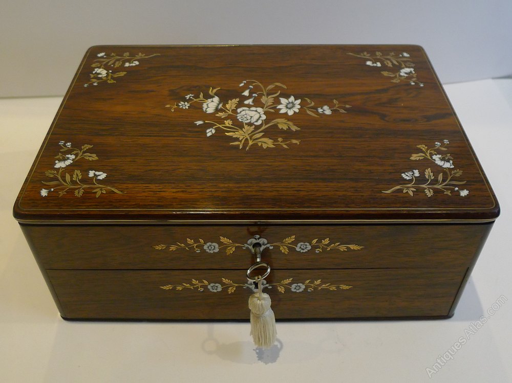Antiques Atlas Exquisite French Inlaid Jewellery Box C.1850
