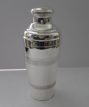 French Art Deco Silver Plated Cocktail Shaker 