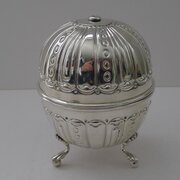 Handsome Large English Silver String / Twine Box 