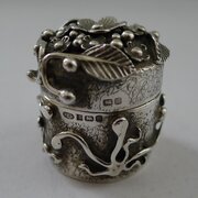 Modernist Solid / Sterling Silver Pill Box 