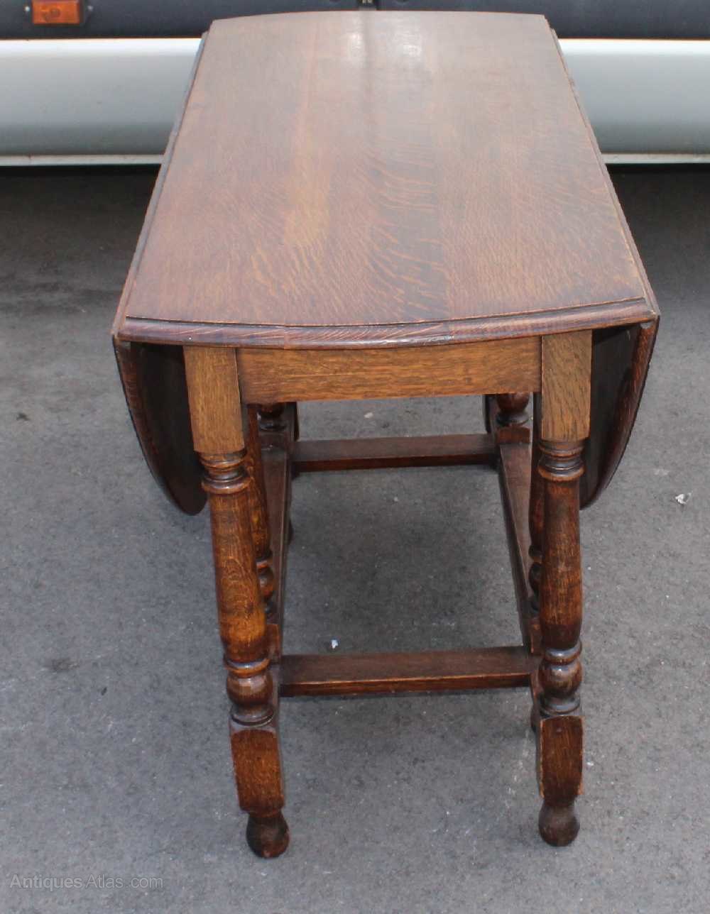 1920 Oak Gateleg Table With Turned Legs Antiques Atlas