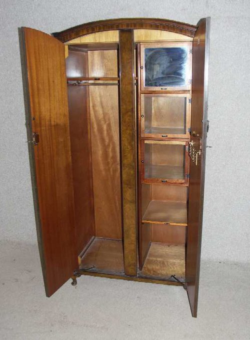 Antiques Atlas Walnut 2 Door Wardrobe. Butilux.