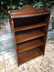 Edwardian Oak Open Bookcase