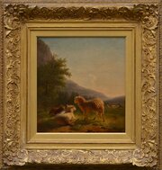 Eugène Verboeckhoven – Resting Shepherd With Sheep